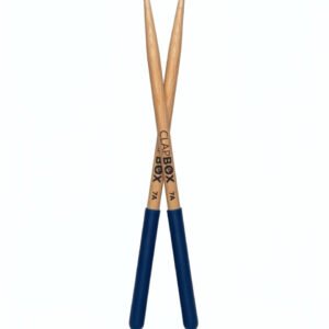 Clapbox Drum Sticks with Grip (Blue) Maple Wood, 7A Size - One Pair
