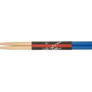 Clapbox Drum Sticks with Grip (Blue) Maple Wood, 7A Size - One Pair