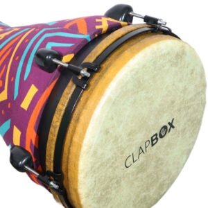 6a71aab6ea26a77f88bfd98eb7c3afaa35a5107810b0287dc1483.jpg Clapbox DB-104 Machine Head Tuned Djembe Drum (12-Inch)