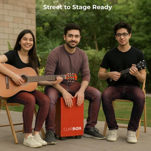 Clapbox CB40 Yellow Cajon – Oak Wood with 3 Adjustable Internal Snares