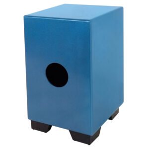 Clapbox Trendsetter Ebony Wood Bass Cajon Drum – Metallic Blue