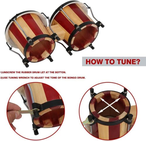 6a71ba4471aba8257df1184d72787ec5e9939a64b4a36df4277bf.jpg Clapbox ZHB-108A 6" & 7" Bongo Drums with Bag & Tuning Key
