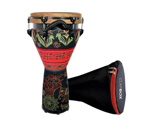 6a71ba7fd5ea0ea13b2e2a9736e5a507585030e656c1f261bbd78.jpg Clapbox DB-105 Rope Tuned Djembe Drum (12-Inch) with Carry Bag