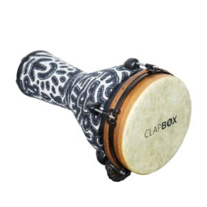 6a71c39a7805452c8d40e8ace831dbc67923c3bf5b7ba408a2a9b.jpg Clapbox DB-107 10" Djembe Drum – Fiber Skin with Machine Head Tuning & Bag