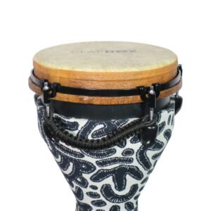 6a71c39bc52efc1ac8cdac3179439b607671c7505d2d41fea3930.jpg Clapbox DB-107 10" Djembe Drum – Fiber Skin with Machine Head Tuning & Bag