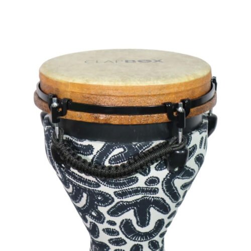6a71c39bc52efc1ac8cdac3179439b607671c7505d2d41fea3930.jpg Clapbox DB-107 10" Djembe Drum – Fiber Skin with Machine Head Tuning & Bag