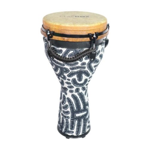 6a71c39cacacf3dd15ee69863141ab2dbf23cdc4e7f4fe2e47ba8.jpg Clapbox DB-107 10" Djembe Drum – Fiber Skin with Machine Head Tuning & Bag