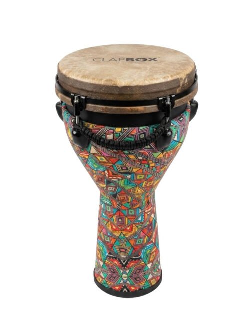 6a71c3d0100d1b814c01dbacf9e512770244a1e9913702fdb67c5.jpg Clapbox DB-106 10" Djembe Drum – Fiber Skin, Machine Head Tuning & Bag