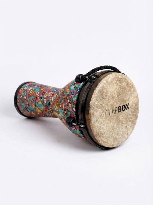 6a71c3d22652a1681c71e223fffdb68c54ae39d51e6ddd4b2689e.jpg Clapbox DB-106 10" Djembe Drum – Fiber Skin, Machine Head Tuning & Bag