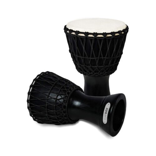 Clapbox Black Djembe Drum – 14-Inch Mango Wood