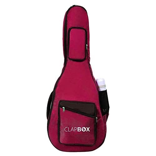 6a71ccf7f3a78f75c296662c3fefa1657ee5179a075ba3fa9ce6d.jpg Clapbox Acoustic Guitar Bag (Maroon), Waterproof & Padded, Multiple Pockets