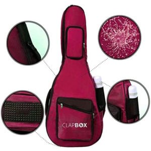 6a71ccf831dad79a4eb596e6ee932c45f0cdc3b2b4c3a20eeba8a.jpg Clapbox Acoustic Guitar Bag (Maroon), Waterproof & Padded, Multiple Pockets