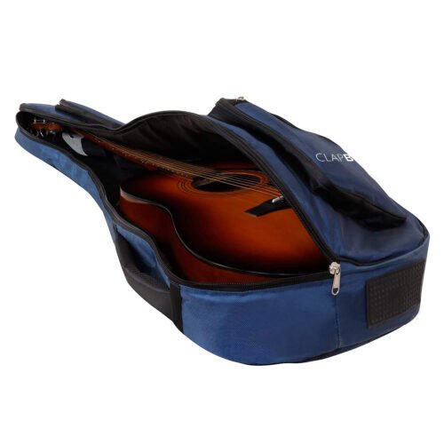 Clapbox Acoustic Guitar Bag (Blue) – Waterproof & Padded Gig Bag with Multiple Pockets