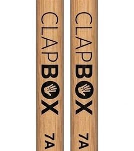 Clapbox 7A Maple Drum Sticks with Anti-Slip Grip (Red) – One Pair