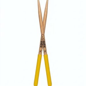 Clapbox 7A Maple Drum Sticks with Anti-Slip Grip (Yellow) – One Pair Clapbox 7A Maple Drum Sticks with Anti-Slip Grip (Yellow) – One Pair
