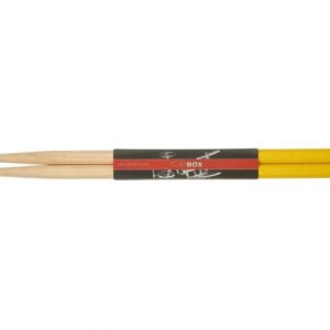 Clapbox 7A Maple Drum Sticks with Anti-Slip Grip (Yellow) – One Pair Clapbox 7A Maple Drum Sticks with Anti-Slip Grip (Yellow) – One Pair