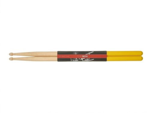 Clapbox 7A Maple Drum Sticks with Anti-Slip Grip (Yellow) – One Pair Clapbox 7A Maple Drum Sticks with Anti-Slip Grip (Yellow) – One Pair
