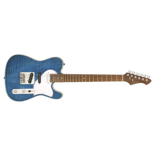 Aria 615 MK2 Nashville Electric Guitar - Turquoise Blue