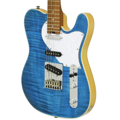 Aria 615 MK2 Nashville Electric Guitar - Turquoise Blue
