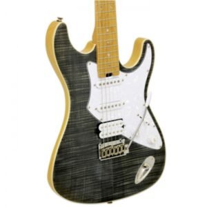 Aria 714-MK2 Fullerton Hot Rod Collection Electric Guitar - Black Diamond