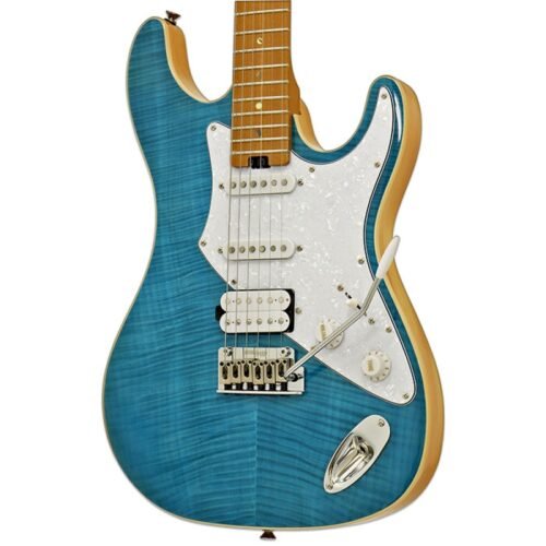 Aria 714-MK2 Fullerton Hot Rod Collection Electric Guitar - Turquoise Blue 2 Aria 714-MK2 Fullerton Hot Rod Collection Electric Guitar - Turquoise Blue