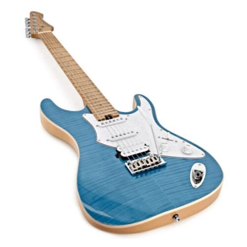 Aria 714-MK2 Fullerton Hot Rod Collection Electric Guitar - Turquoise Blue 3 Aria 714-MK2 Fullerton Hot Rod Collection Electric Guitar - Turquoise Blue