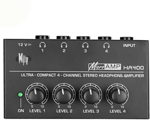 HAYDEN Headphone Amplifier HA400 4 Channels Metal Stereo Audio Amplifier HAYDEN Headphone Amplifier HA400 4 Channels Metal Stereo Audio Amplifier