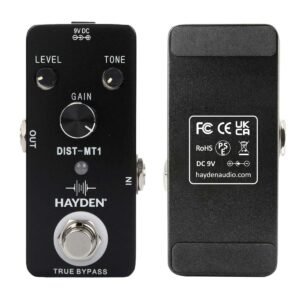 HAYDEN High Gain Heavy Metal Distortion Guitar Effect Pedal with Customizable Tone Controls (Dist-MT1)