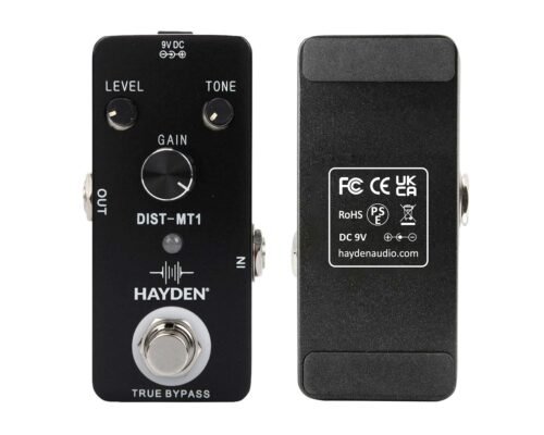 HAYDEN High Gain Heavy Metal Distortion Guitar Effect Pedal with Customizable Tone Controls (Dist-MT1)