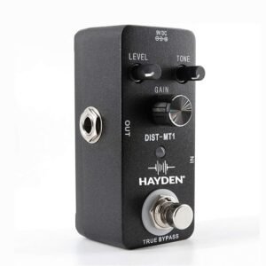 HAYDEN High Gain Heavy Metal Distortion Guitar Effect Pedal with Customizable Tone Controls (Dist-MT1)