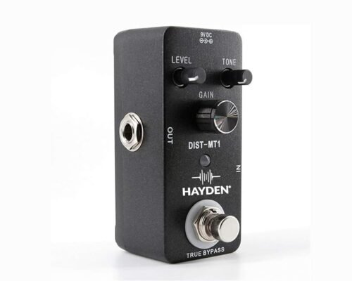HAYDEN High Gain Heavy Metal Distortion Guitar Effect Pedal with Customizable Tone Controls (Dist-MT1)