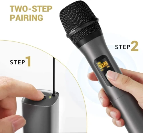 Hayden Audio HY-07 Wireless Microphone 6.35mm Jack, 30-50 Meter Cordless Range Hayden Audio HY-07 Wireless Microphone 6.35mm Jack, 30-50 Meter Cordless Range