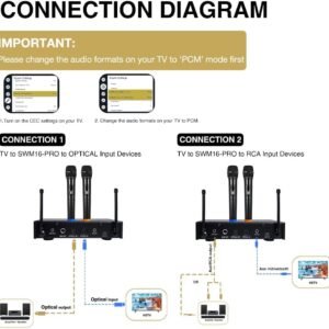 Hayden HY-X7 Echo Mic Dynamic Wireless Karaoke Microphone System 2 UHF Metal Body Mics