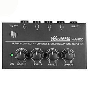 Headphone Amplifier 4 Channel Metal Stereo Audio Amplifier Headphone Amplifier 4 Channel Metal Stereo Audio Amplifier