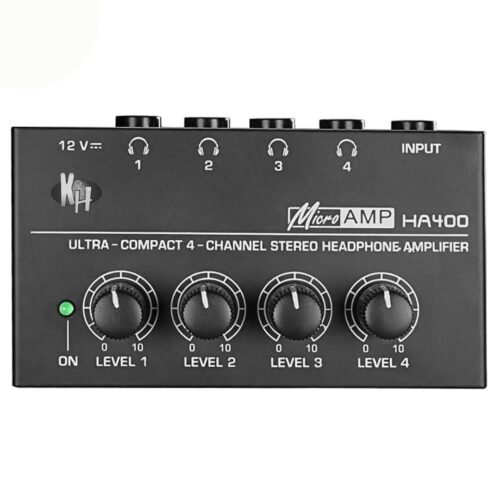 Headphone Amplifier 4 Channel Metal Stereo Audio Amplifier Headphone Amplifier 4 Channel Metal Stereo Audio Amplifier