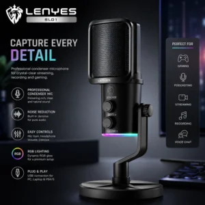 LENYES SL01 RGB STREAMING PODCAST MICROPHONE