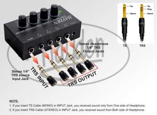 SPECTRUM HA400 Headphone Amplifier 4 Ch Channel Metal Audio Stereo Amplifier, Mini Earphone Splitter 4 SPECTRUM HA400 Headphone Amplifier 4 Ch Channel Metal Audio Stereo Amplifier Mini Earphone Splitter