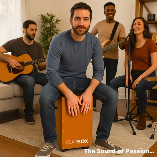 Clapbox CB40 Yellow Cajon – Oak Wood with 3 Adjustable Internal Snares