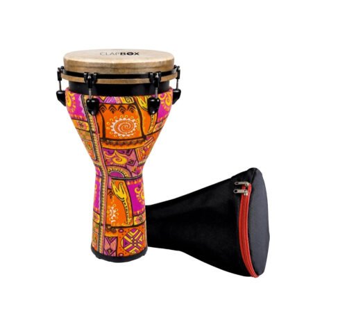 Clapbox DB-103 Machine Head Tuned Djembe Drum (12-Inch) with Carry Bag