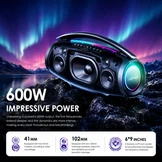 LENYES Boost X Series Bluetooth Party Speaker with RGB Lights & Dual Wireless Microphones
