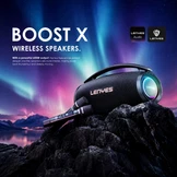 LENYES Boost X Series Bluetooth Party Speaker with RGB Lights & Dual Wireless Microphones