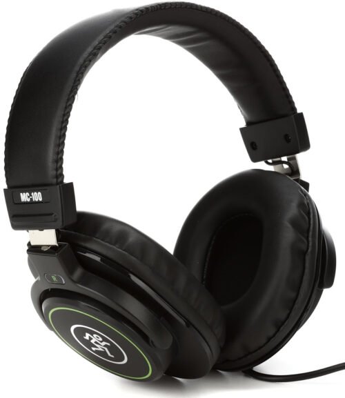 Mackie MC-100 Professional Closed-Back Over Ear Wired Headphones,Black
