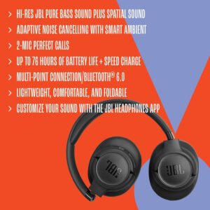 JBL Tune 780NC Wireless Over-Ear Headphones - Multiple Colours