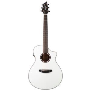 BreedLove Discovery S Concert Satin White CE European-African Mahogany