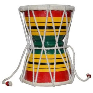 Damaru – Small Wooden Body, Multicolor Finish