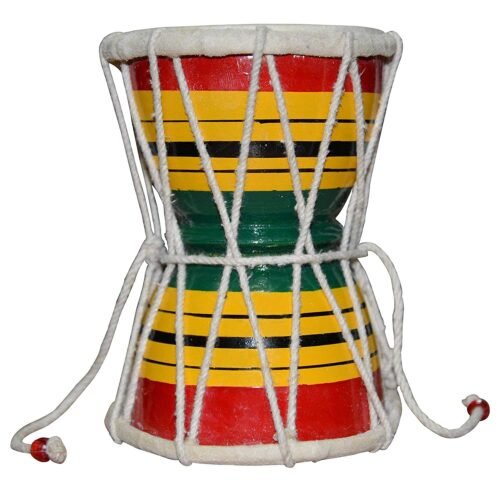 Damaru – Small Wooden Body, Multicolor Finish