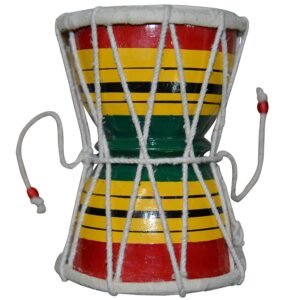 Damaru – Small Wooden Body, Multicolor Finish