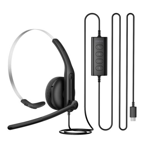 Edifier CC100 Wired Mono Headset with Microphone – Lightweight & Comfortable