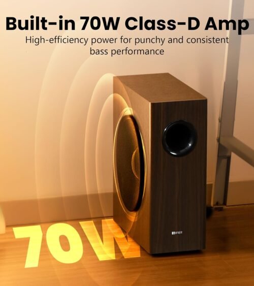 Edifier T5s 70W 8" Powered Active Subwoofer – Black Edifier T5s 70W 8" Powered Active Subwoofer – Black