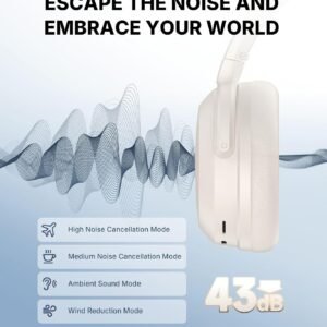 Edifier WH700NB Pro ANC Wireless Over-Ear Headphones – Ivory